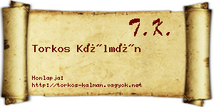 Torkos Kálmán névjegykártya